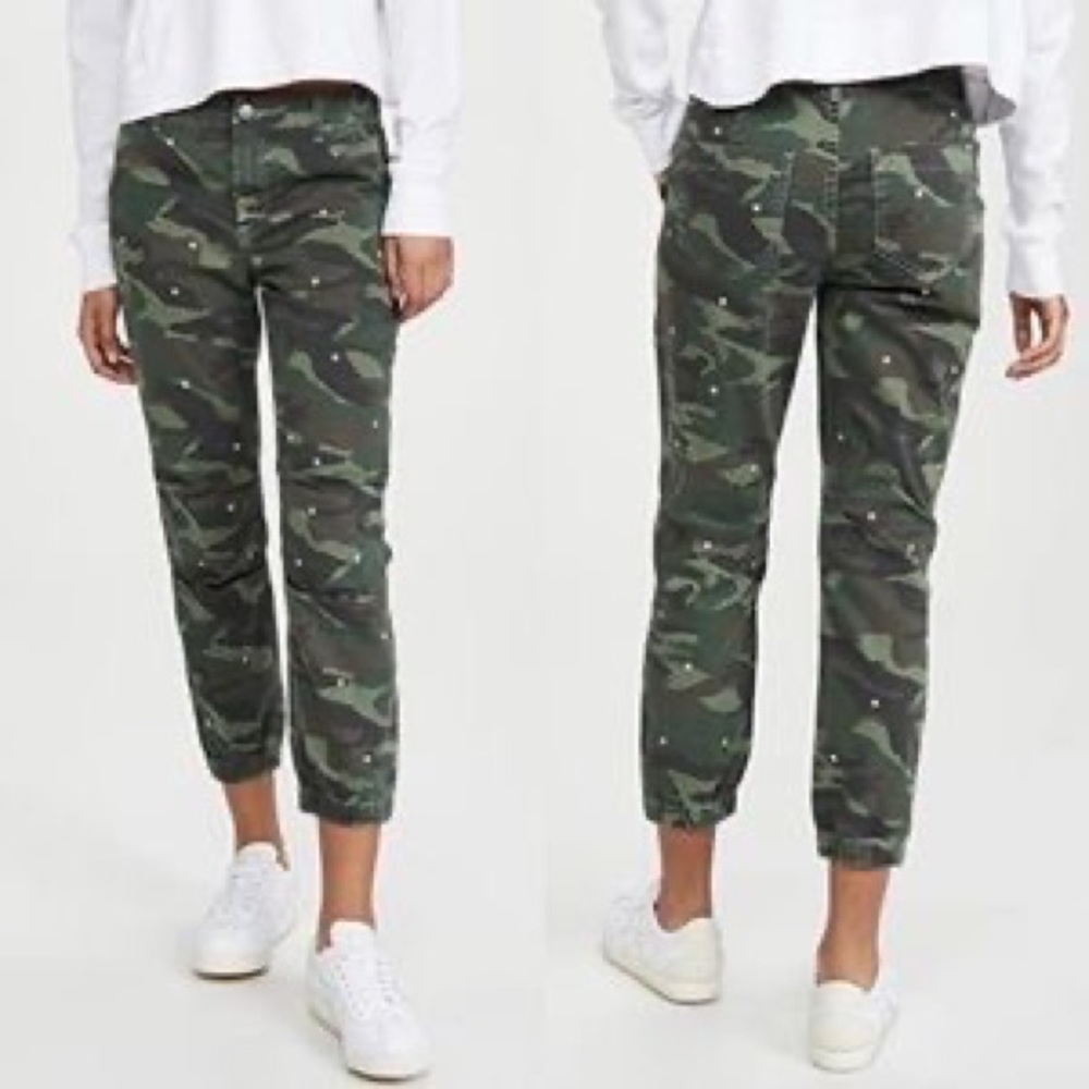 Sundry Jogger Pants Camo Zip Ankle Stars Size 29 100% Cotton Pockets Womens